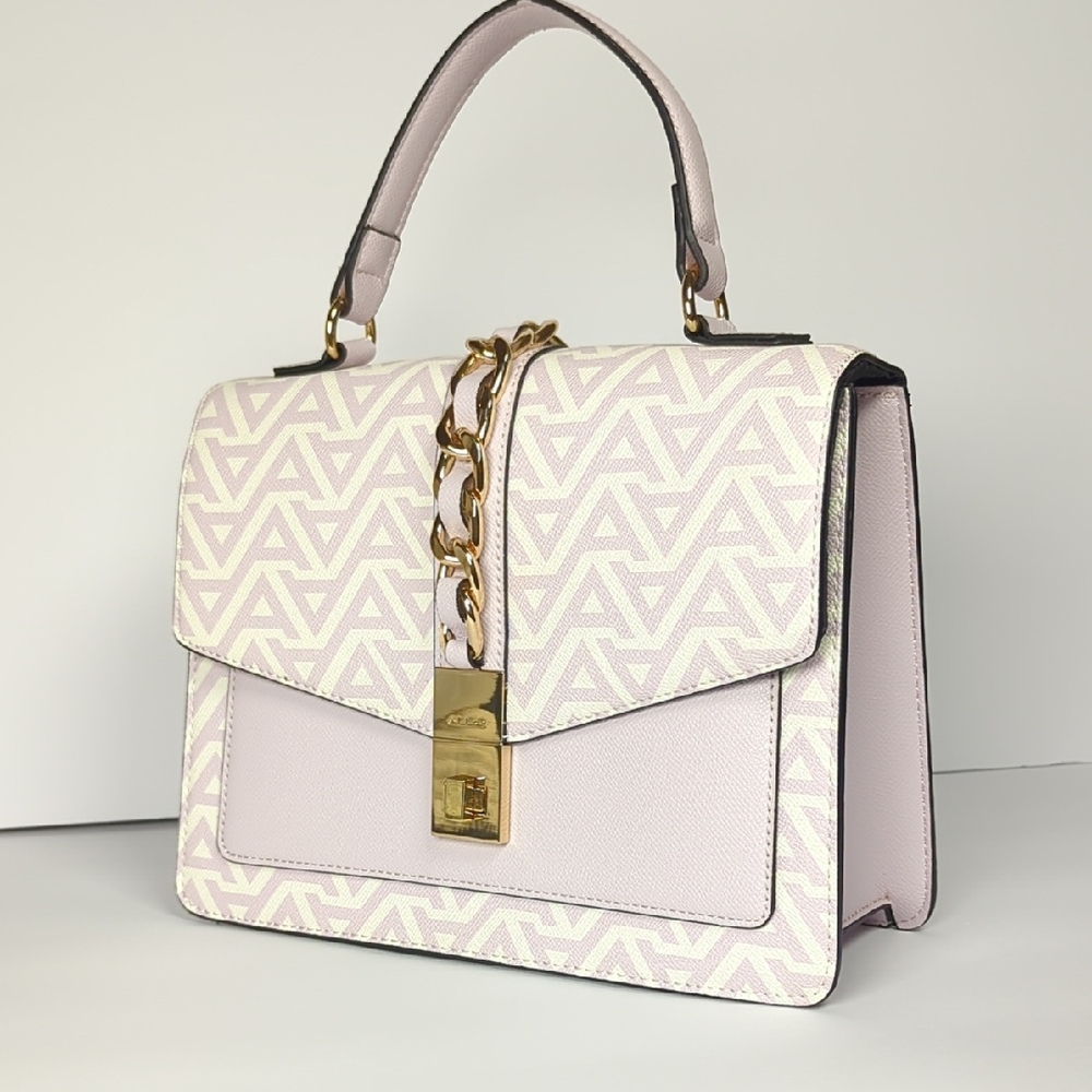 Aldo Elegant Pink/Lavender Handbag with Gold Accents